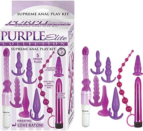 Coleção de elite roxa kit de jogo anal - roxo