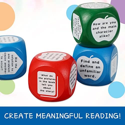 Leitura Cubos de compreensão 3 Manipulativos de idiomas coloridos Manipulativos de aprendizagem Cubo de questões DICE Ferramentas