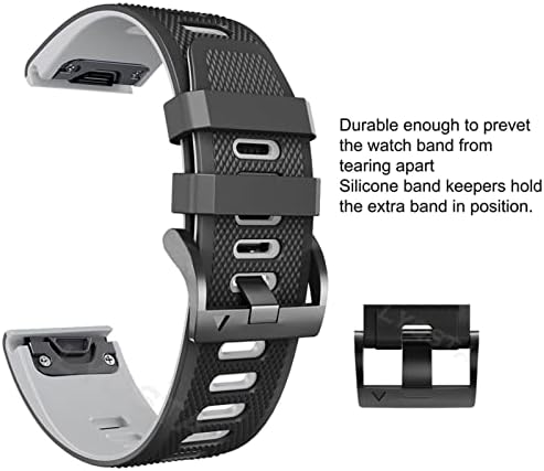 Haodee 22 26mm Silicone Watch Band Strap for Garmin Fenix ​​7x 7 6x 6 Pro Watch EasyFit Wrist Band Straps 5x 5 Plus 3 3HR 935 D2 Bracelete