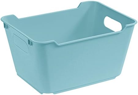 Caixa de armazenamento keeeper com superfície texturizada, plástico, azul claro, 1,8 l