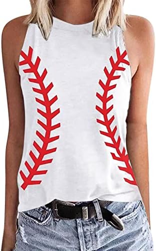 Tampas de beisebol de baiyositt para mulheres camisas sem mangas de verão coletas casuais coletes de moda coletes estampos de moda