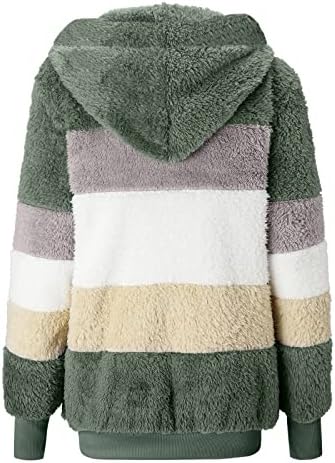 Jaqueta feminina de lã de lã Sherpa Fuzzy Shearling Shearling Lapeel Zipper casual inverno quente fora de tamanho fora de roupa