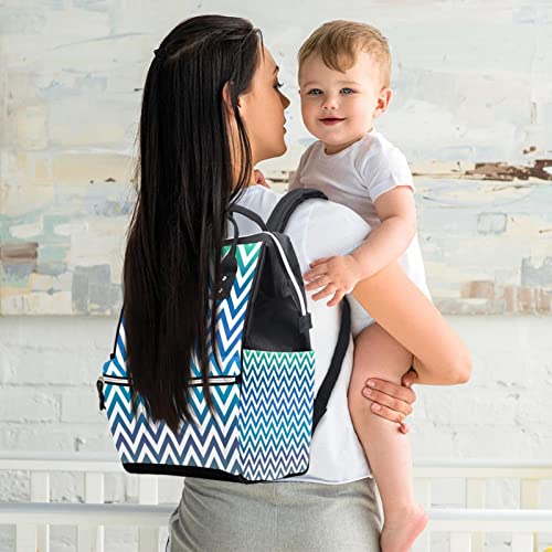 Mochila de fraldas em zig zag mochila mamãe de grande capacidade Bolsa de enfermagem de bolsa de enfermagem para cuidados com o bebê