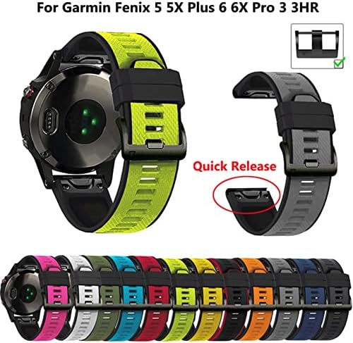Ienyu Novas tiras de faixa de relógio inteligente para Garmin Fenix ​​6 6s 6x 5x 5 5s 3 3HR Forerunner 935 945 S60 Straping de cinta de liberação rápida