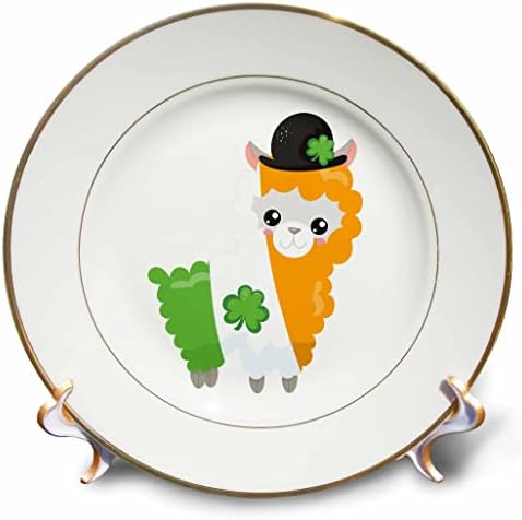 Ilustração 3drose Irish Flag Colored St Patricks Day Llama - Placas