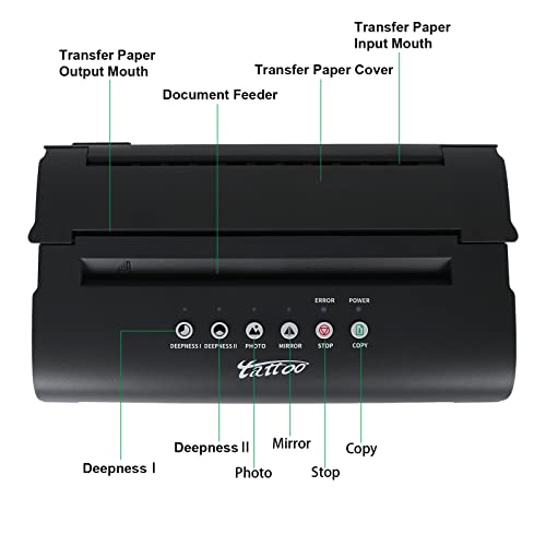 Máquina de estêncil de transferência de tatuagem de Lafingkiz, copiadora de impressora de papel estêncil térmico, impressora de estêncil de tatuagem, kit de tatuagem térmica