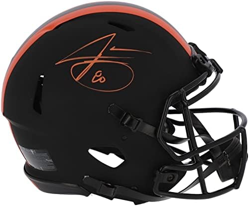 Jarvis Landry Cleveland Browns autografou Riddell Eclipse Capacete autêntico de velocidade alternativa - Capacetes NFL autografados