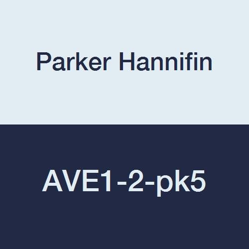 Parker Hannifin Ave1-2-PK5 Válvula de acesso ao cotovelo masculino, forjada de latão, 1/4 SAE Male Flare Tube x 1/8 Linha macho