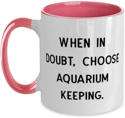 Epic Aquarium Keeping, quando está em dúvida, escolha a manutenção de aquário, caneca de dois tons de férias de dois tons de homens