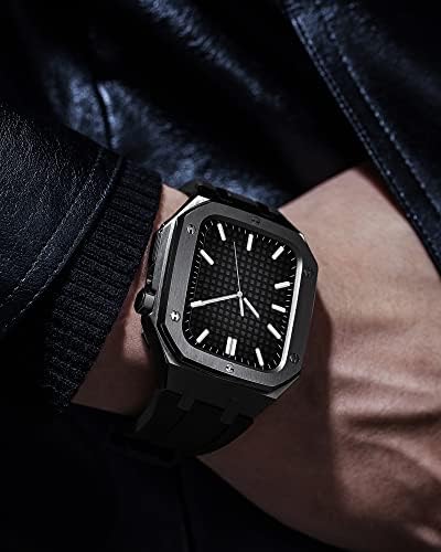 Dyizu para Apple Watch Mod Kit Case de aço inoxidável robusto com bandas para Apple Watch Series 7 e Série 6/SE/5/4 Acessórios