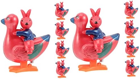 Nolitoy 10 PCs Clockwork Rabbit montando um frango infantil brinquedos de coelho brinquedos para coelhos brinquedos de mesa