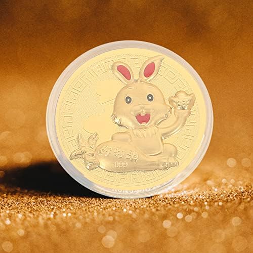 Bestoyard chinês ano novo zodíaco moeda comércio 6 sets rabbit year cênices comemorativos moedas de ouro para 2023
