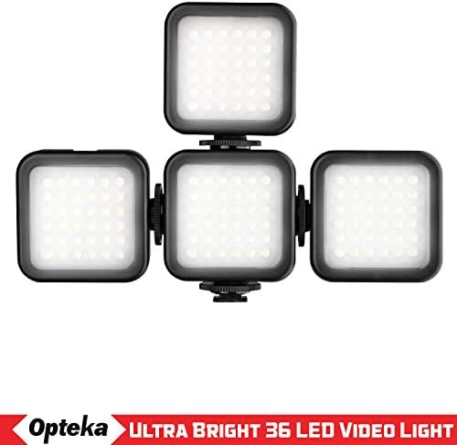 Opteka VL -5 Ultra Bright Video Light Video Light - 36 Painel de LEDs Ultra Bright