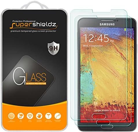 SuperShieldz projetado para Samsung Galaxy Note 3 Protetor de tela de vidro temperado, anti -ratinho, bolhas sem bolhas