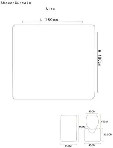 Zcx chuveiro estacas tapetes de chuveiro cortina de piso banheiro banheiro de 4 peças ajuste o banheiro banheiro banheiro banheiro não deslizante acessórios de banheiro tapetes de chuveiro tapetes