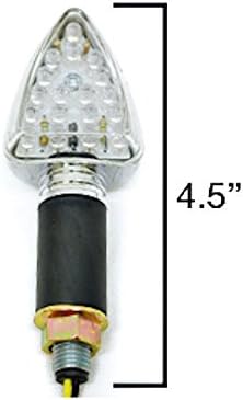 Krator Mini Custom LED Turn Signal Lights Lâmpada Compatível com Honda Helix Ruckus Reflex Elite Silver Wing