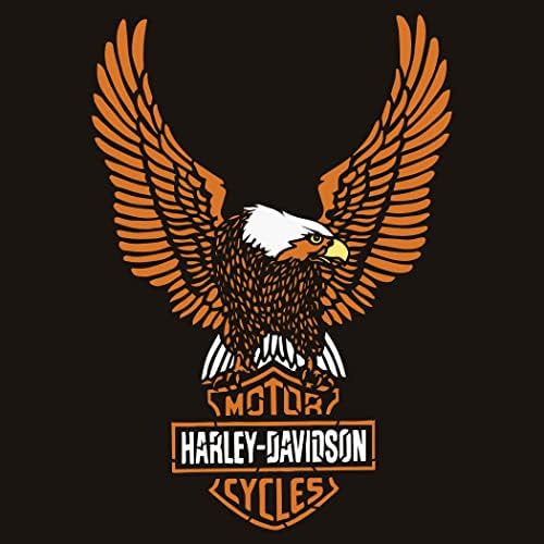 Harley Davidson Stencil - Eagle e Shield Melhor grande modelo reutilizável Harley Davidson Vinil para pintar em madeira, tecido, piso, aeronaputa de parede, -Multipack Blue