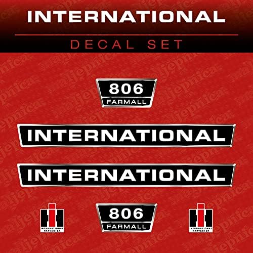 International 806 Farmall Tractor Decalque/Aufkleber/Adesivo/Conjunto de Substituição