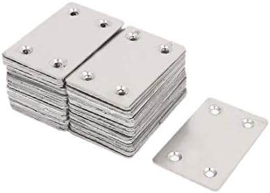 X-dree 60mm x 38 mm x 1mm de aço inoxidável Brace Placa de reparo de reparo de retirada plana 50pcs (60 mm x 38