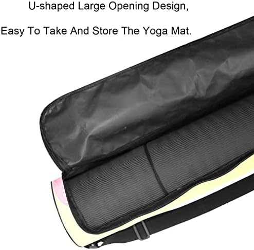 Yoga Mat Bag Exercício de ioga Mat Carry Bag Popsículas coloridas Padrão de verão, 6,7x33.9in/17x86 cm Bolsa de ioga se encaixa