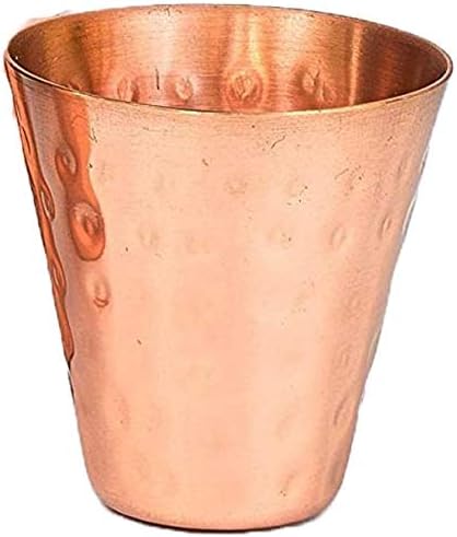 Parijat Handicraft Handraftled Copper Bar Coquetel/Wine Glasses/Shot Copos Capacidade - 2 onças.