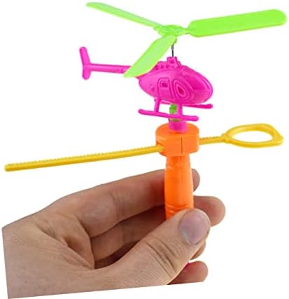 Toyvian Tooth Helicopter Discs Flying Discs Lançador para crianças Toy Kids Flying Toy Kids Helicóptero Toy OVNI OVUS Voador