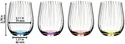 Riedel The O Wine Tumbler Coleção óptica, conjunto de 4