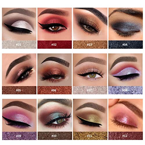 Monocroma Cream Eyeshadow Pérola Pérola Moda Moda Muda de Lama Destas duradouras High Pigmentable Blendable Gorgeous Glorde Golden Brown Glitter Shishadow Paleta