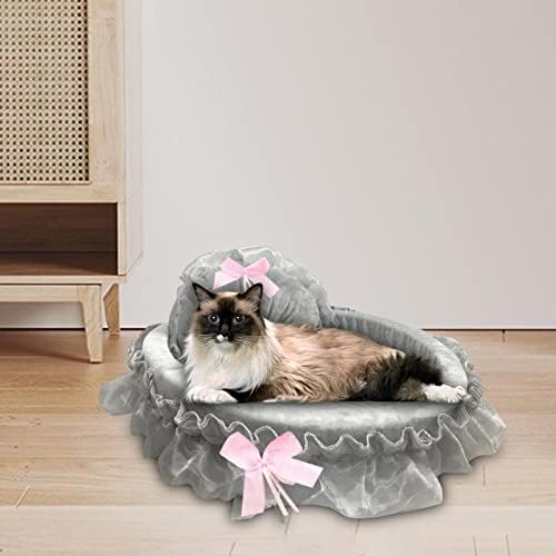 Magideal Pink Princess Dog Bed, Lace Cat Bed Cushion tape