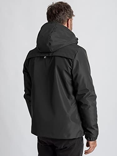 Jaquetas de Oshho para mulheres - homens remendados de detalhes de traço de luto com casaco de inverno com capuz