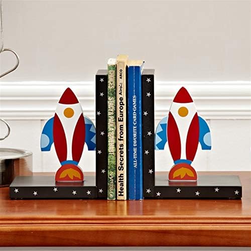 Xiaoheshop Livros de suportes de mesa e estantes de livros criativos, suportes para livros em forma de avião, decorações