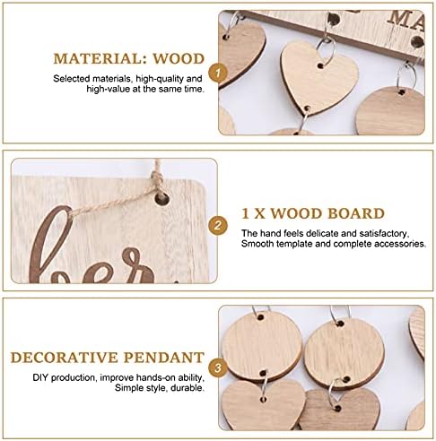 Vorcool Wooden Tags Board de aniversário da família Parede pendurada para mamãe vovó Família Celebração Placa Placa Sign Tree