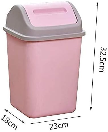 WXXGY Garbage Can lixo pode lixo Bins Square Resde Casce com Llid para a cozinha Home Office Desk Lixer CAN/CHAKI