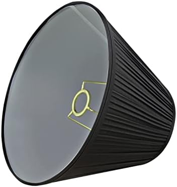 Aspen Creative 59102a, Empire Uno Lamp Shade, preto, 5 top x 10 inferior x 8 altura inclinada, deslize uno 33mm