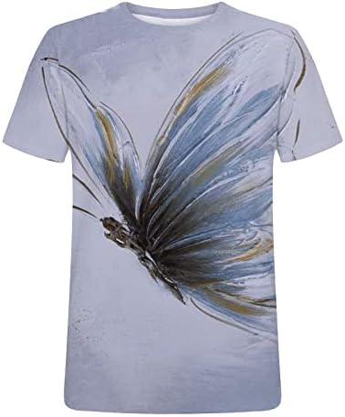 Girls Brunch camisetas camisetas de manga curta Camisetas de tripulante de borboleta no outono do verão 2023 Moda de moda 3z