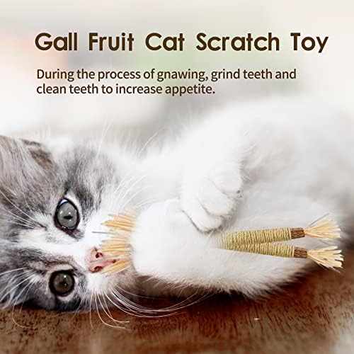 Rocendlor Silvervine Sticks, palitos de mastigar gatos, brinquedos dentários de gato, palitos naturais de catnip, dentes molares