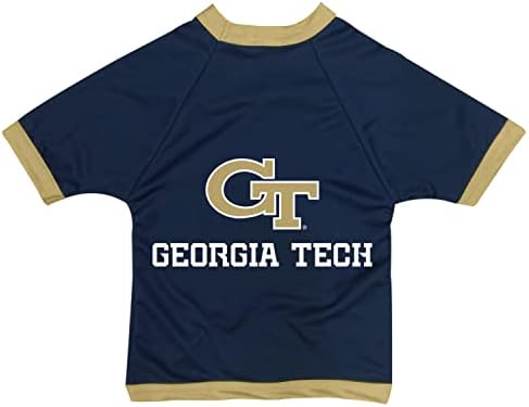 NCAA Georgia Tech Jackets Yellow Jersey Athletic Mesh Dog Jersey