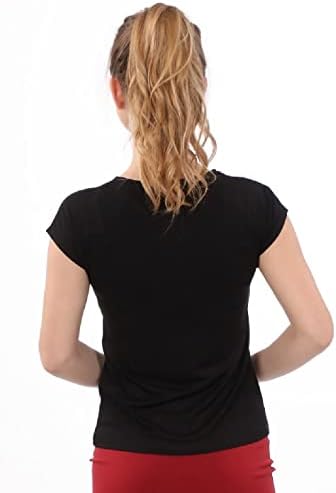 Kosher Casual Feminino Modest Cap Sleeve Crew Neck Sirtyt - camiseta em camadas