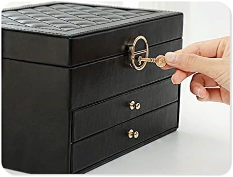 Caixa de armazenamento cosmético com vioridade Capacidade de 3 camadas de 3 camadas Caixa de jóias prateleira Caixa de armazenamento