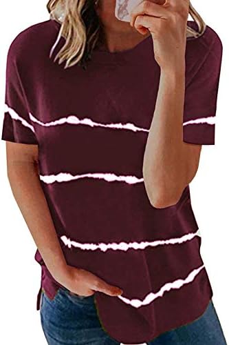 Camisas de manga longa de Miashui Manga feminina Camiseta curta Camiseta feminina Fashion Tops Tops solto do pescoço redondo nado