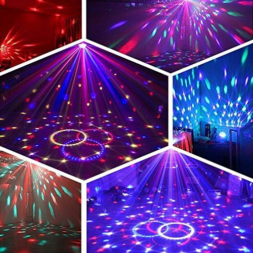 Luz de bola de discoteca YouOklight, luzes de festa ativadas com som com controle remoto, RGB 7 Modos Luzes de discoteca, luzes