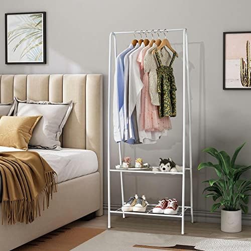 Maximize o espaço do armário com sapatos e roupas duráveis ​​de duas camadas-rack de arame de aço resistente à ferrugem com