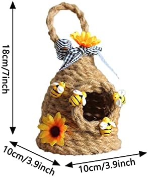 Abelha listrada gnome mel abelha home cozinha decoração de abelha prateleira bandeja de camadas de tieb
