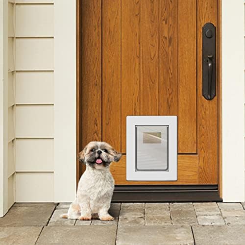 Porta de estimação, porta de cachorro pequeno por petouch, moldura interna de 6 x 9 para cães pequenos e gatos, porta de cachorro