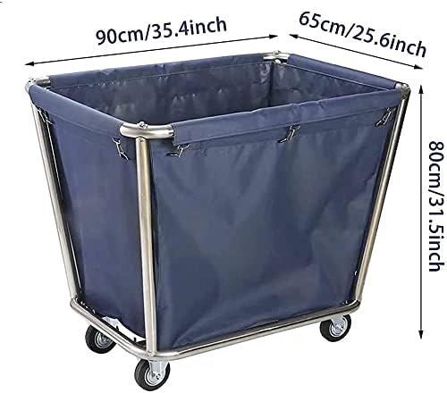 Omoons Movable Trolleys Removable Bags com cesta de lavanderia Lavanderia Carrinho de cester de lavanderia com bolsa lavável removível,