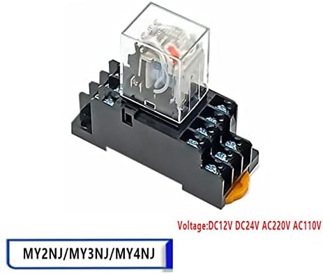 TINTAG 1 -SET Power Relay Bobina Geral DPDT Micro Mini -Relé Eletromagnético Chave com base de soquete LED AC 110/220V