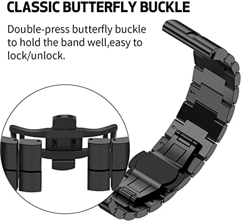 Banda de liberação rápida de 26mm de 26mm metal fase Easy ajuste aço inoxidável Bandas pulseira pulseira para Garmin Fenix ​​7x 5x/fenix 3/fenix 3 hr relógio