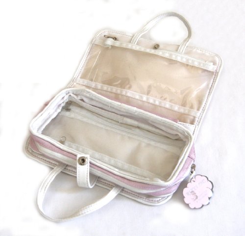 Bolsa cosmética Rucci, tamanho de viagem rosa