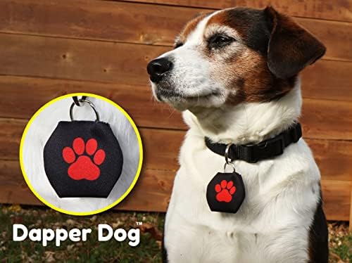 Dapper Dog - Silenciador de etiquetas de cachorro com anel de tags