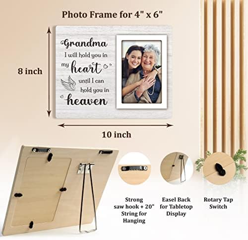 Presentes memoriais para perda de avó - Frames de imagem da avó para o Memorial para 4x6 Fotos - Presentes de simpatia